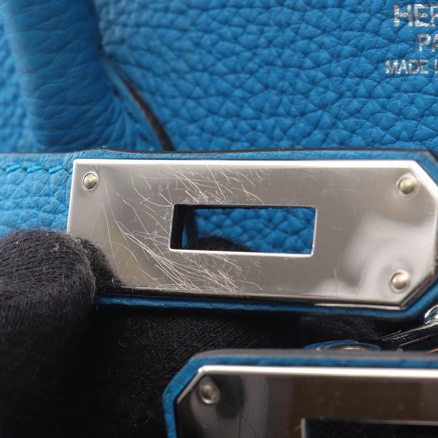 HERMES Birkin 30 Handbag in Blue Zanzibar - Exquisite Craftsmanship