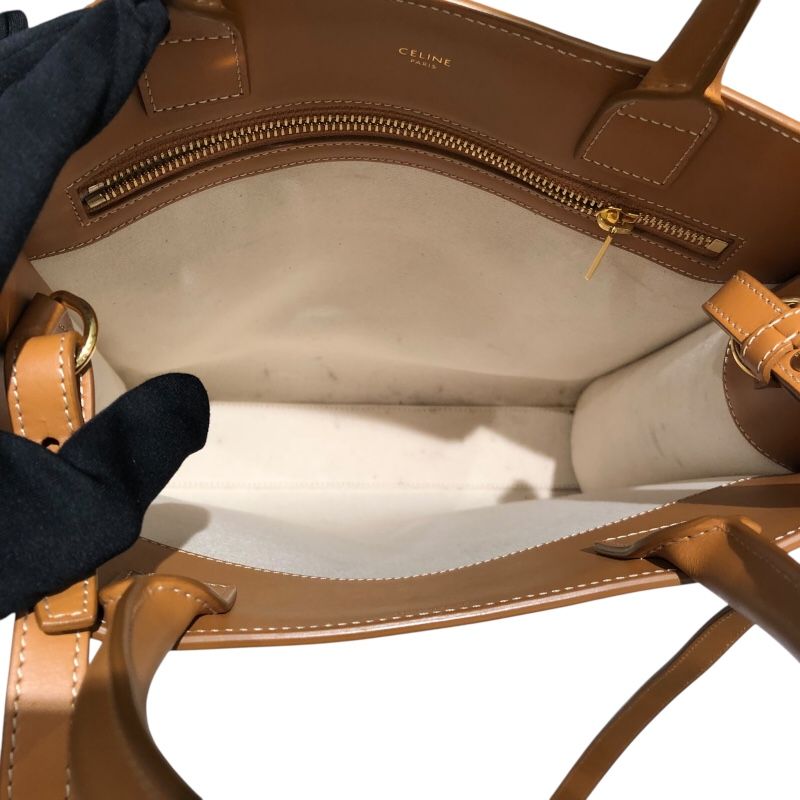 CELINE Small Vertical Calfskin White Unisex Shoulder Bag