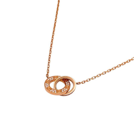 Cartier Love Necklace K18PG with Diamonds - Exquisite Luxury