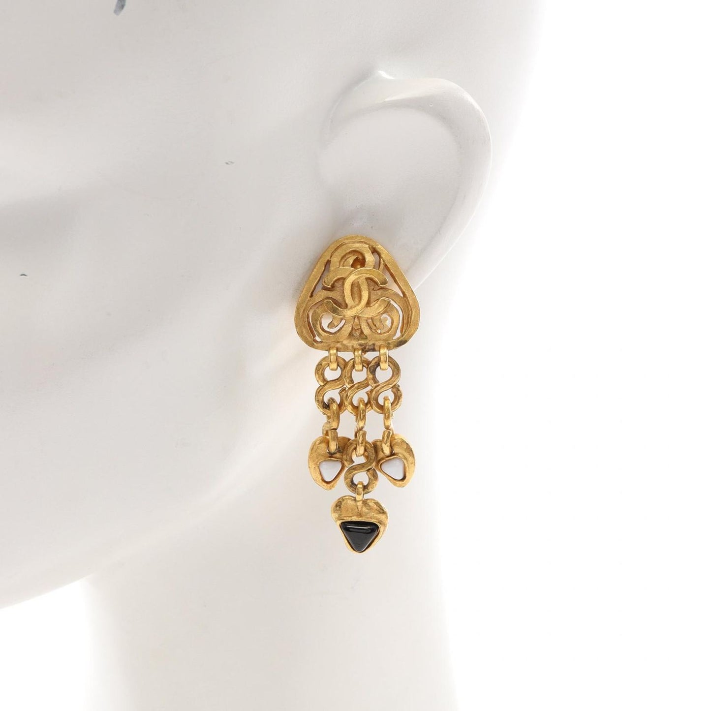 CHANEL Coco Mark Gold Plated Earrings - Timeless Elegance