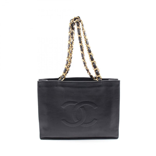 CHANEL Black Lambskin Deauville Tote Bag - Timeless Elegance