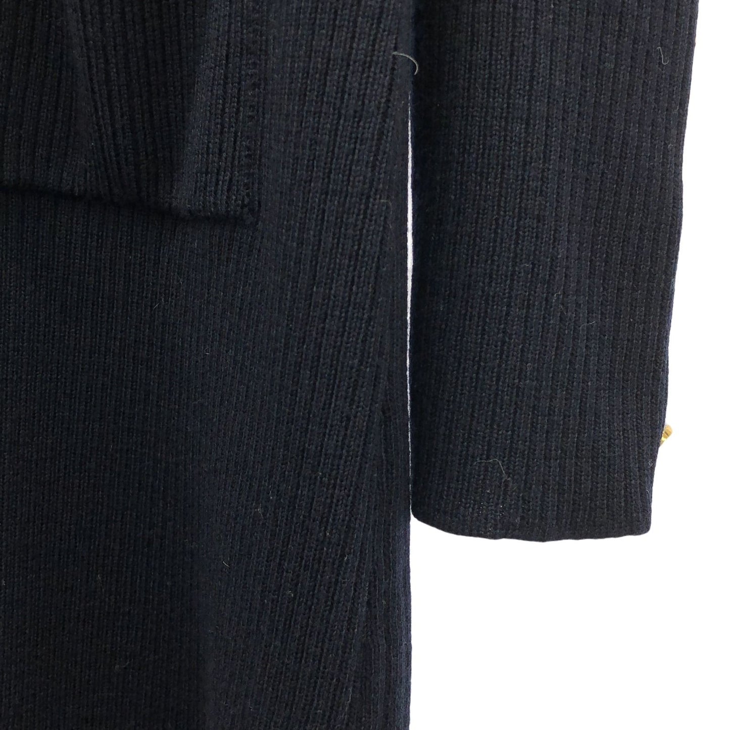 THOM BROWNE Dark Navy Multi-Color Long Cardigan - Size 40