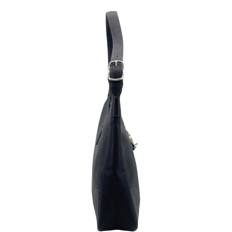 HERMES Trim 31 Indigo Blue Chevre Leather Shoulder Bag