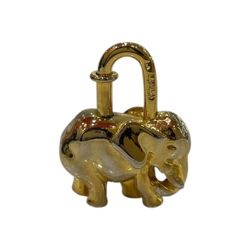 HERMES Elephant Cadena Gold Metal Accessory for Women