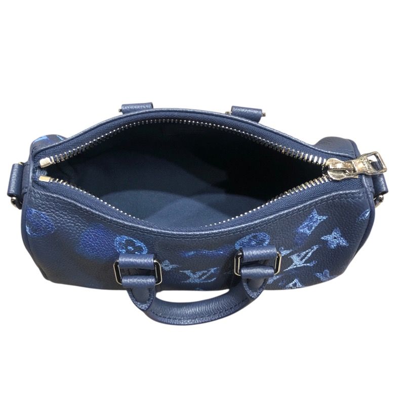 Louis Vuitton Key Pouch XS M57844 Navy Monogram Watercolor Bag