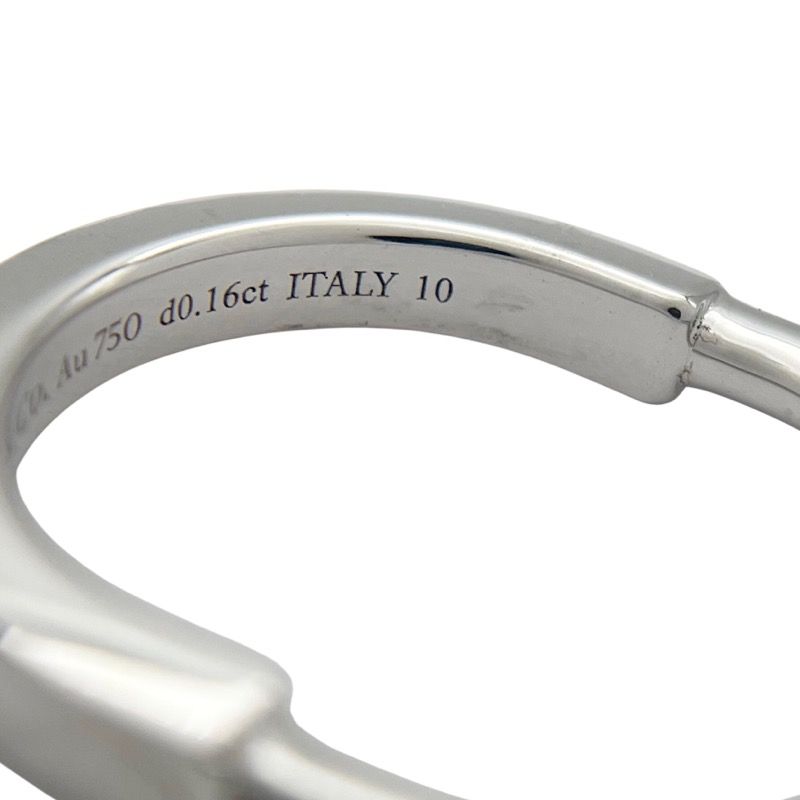 Tiffany & Co. Tiffany Lock Ring 0.16ct K18WG Diamond - Exquisite Elegance