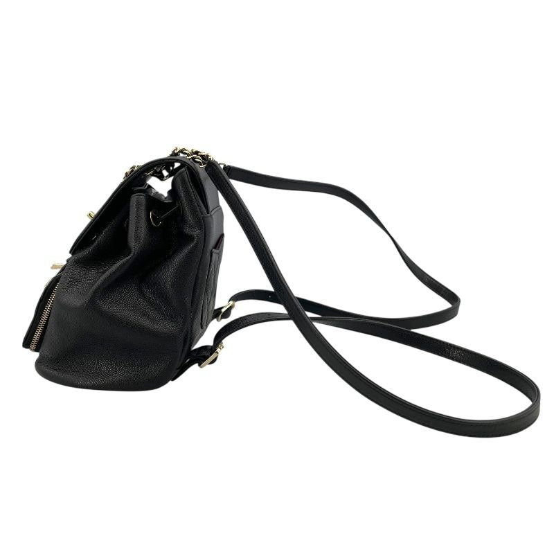 CHANEL Matelassé Backpack AS3530 in Black Caviar Leather