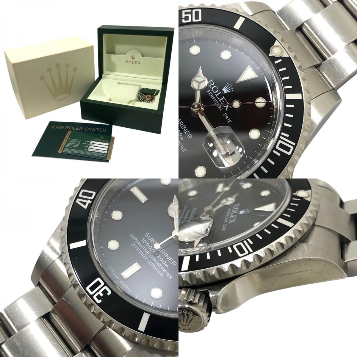 ROLEX Submariner Date M Series 16610 Black SS Men's Watch
