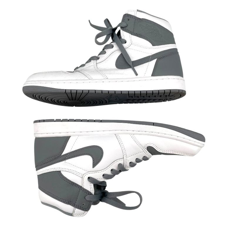 Nike Air Jordan 1 High OG - Gray Leather Sneakers for Men