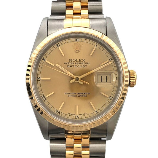 Rolex Datejust 16233 Yellow Gold & Stainless Steel Men's Watch