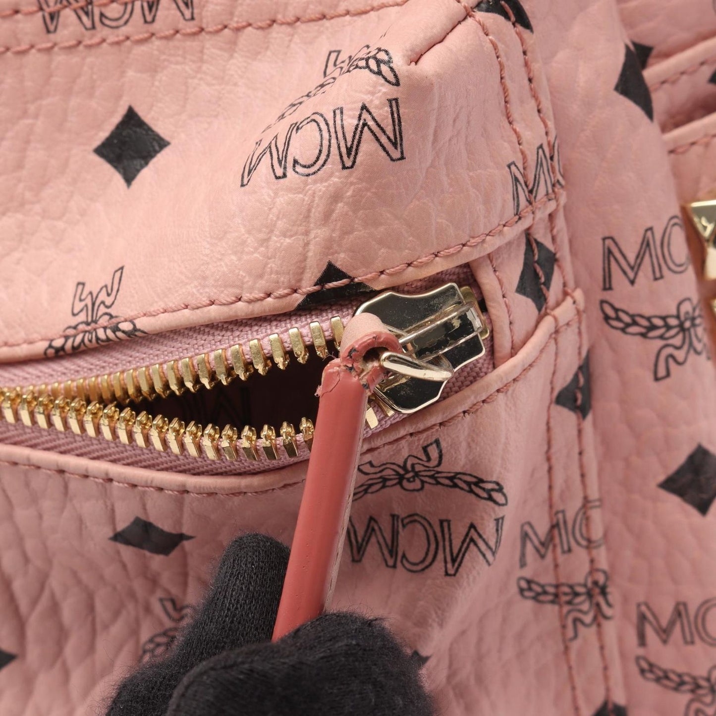 MCM Visetos Pink Leather Backpack - Exquisite Craftsmanship