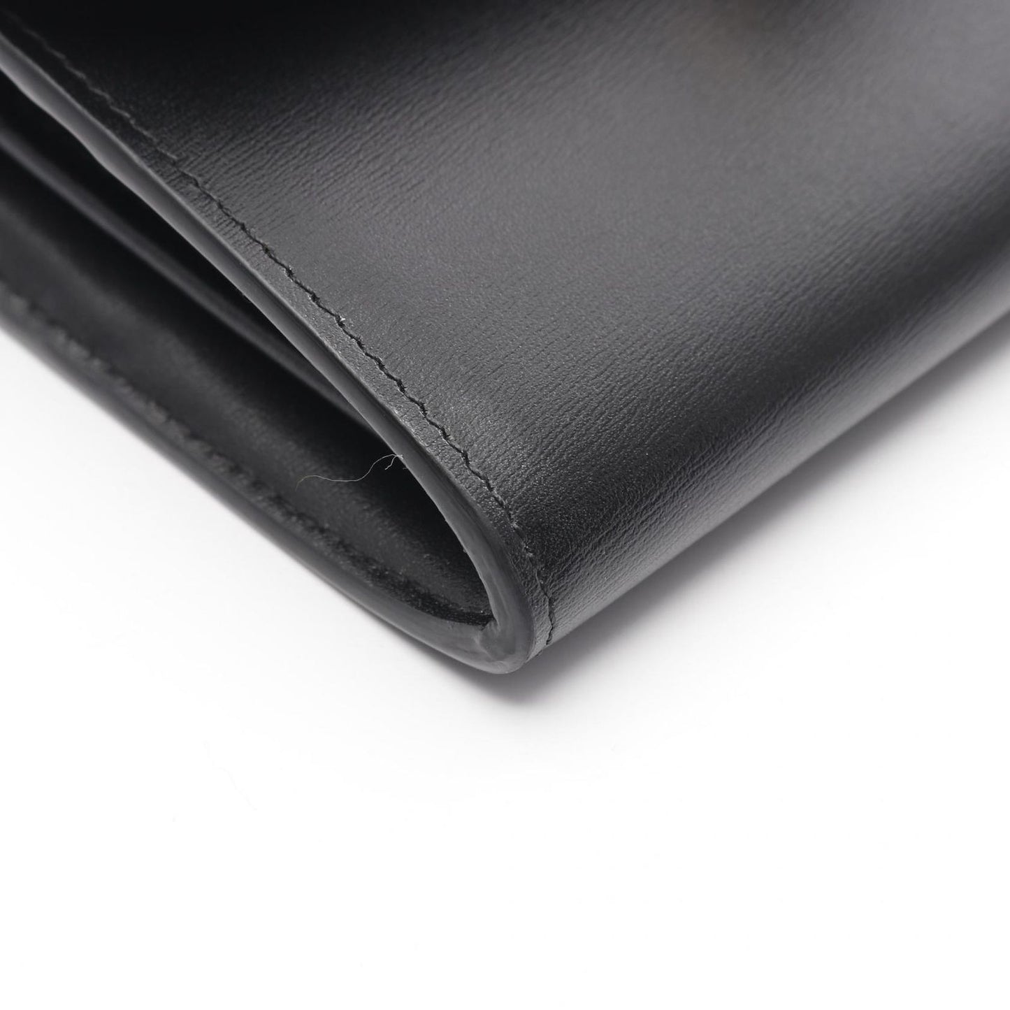 CELINE Triomphe Black Leather Large Wallet - Timeless Elegance