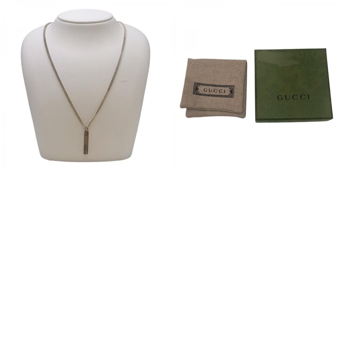 GUCCI Cutout G Necklace in Silver 925 - A Timeless Statement Piece