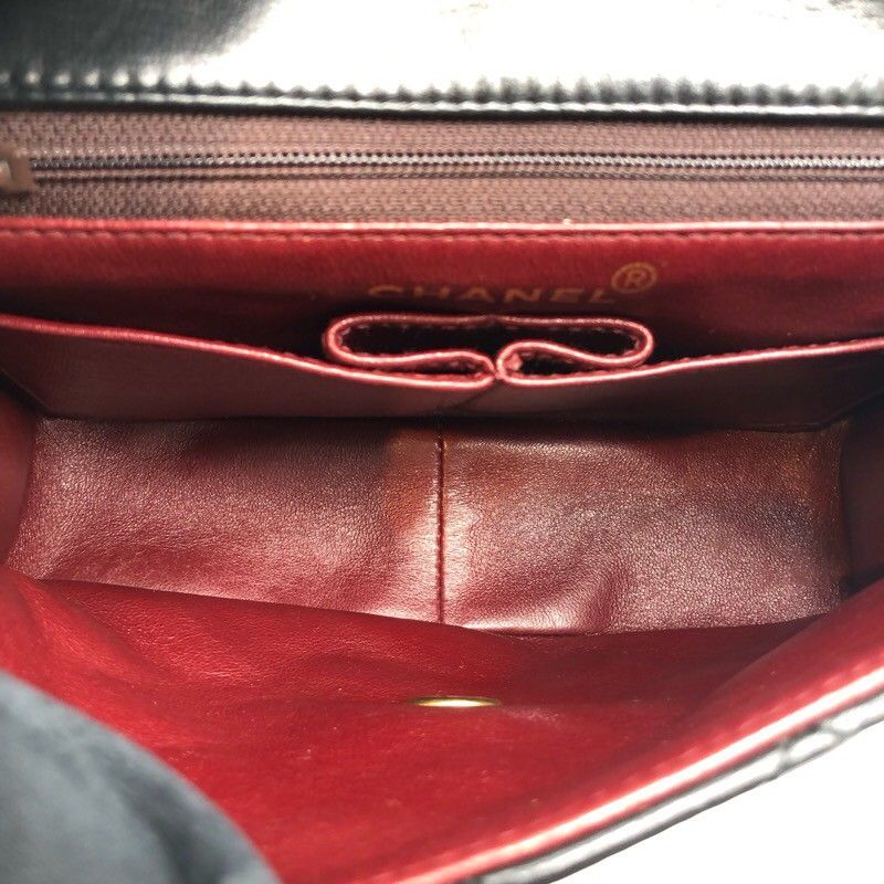 CHANEL Matelassé Chain Shoulder Bag in Black with Gold Hardware