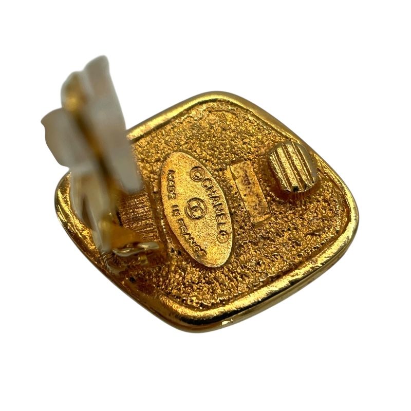 CHANEL Matelassé Gold Metal Earrings - Timeless Elegance