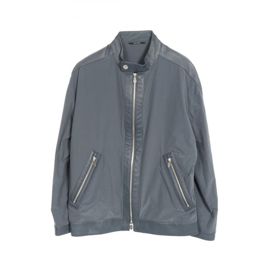 HERMES Serre Button Nylon Jacket in Blue - Size 48