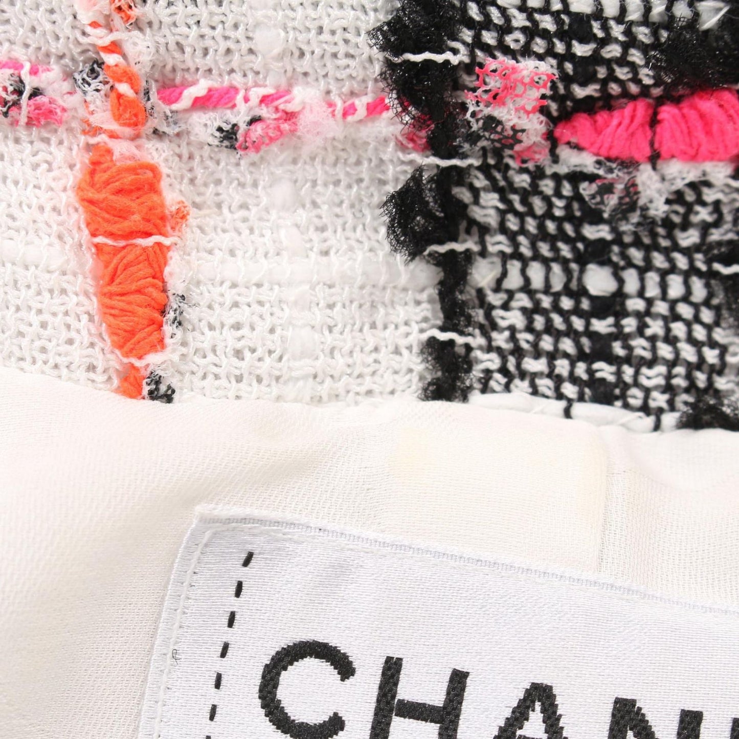 CHANEL Tweed Dress in White & Multicolor - Timeless Elegance