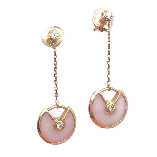 Cartier Amulette Earrings in K18 Pink Gold - Exquisite Luxury