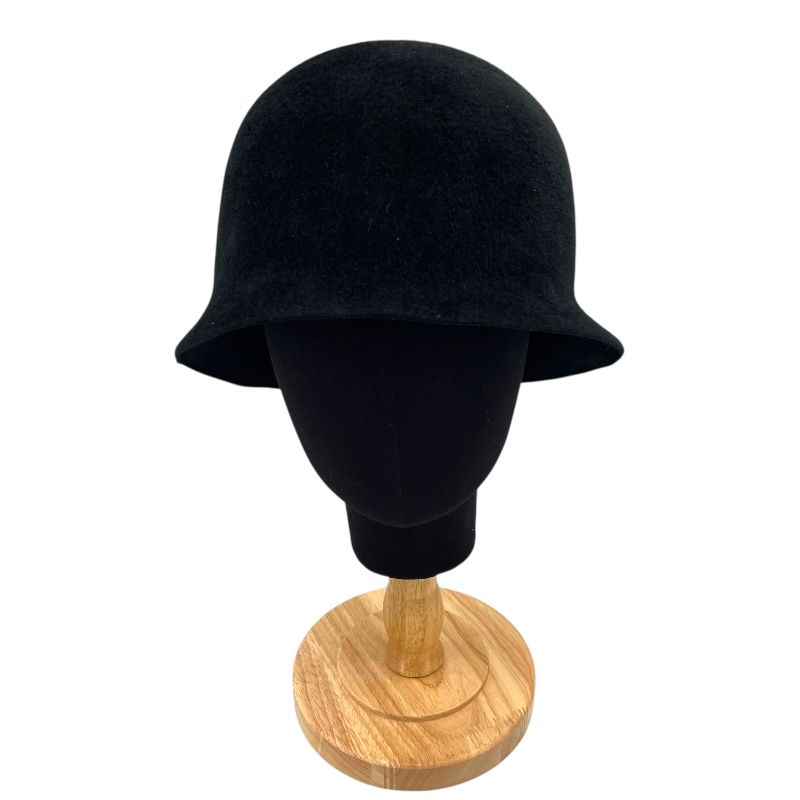 CHANEL Vintage Black Felt Hat - Timeless Elegance for Women