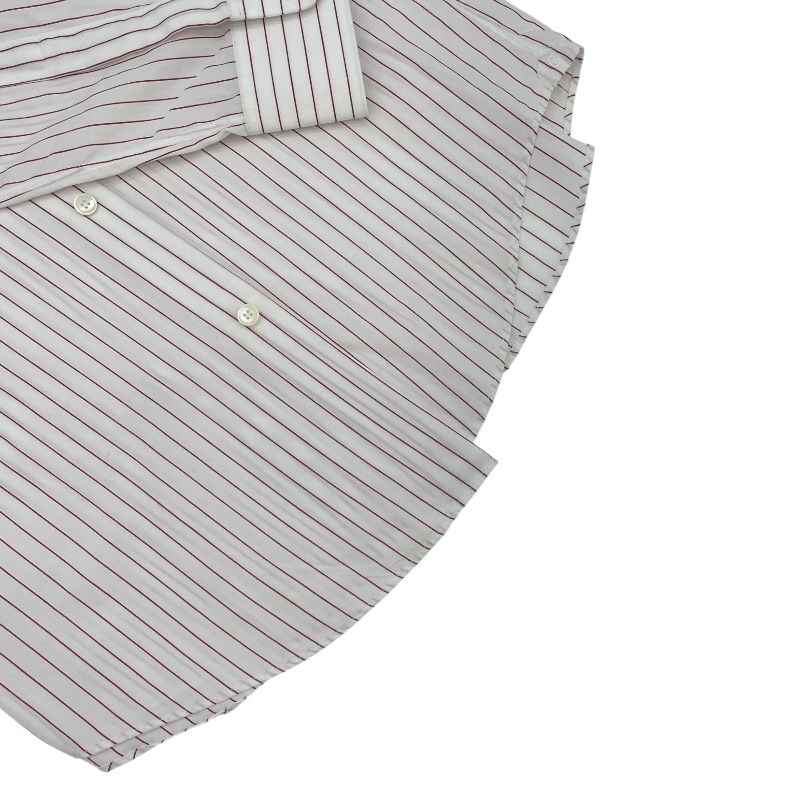 CELINE Striped Cotton Shirt - White - Men's Long Sleeve Elegance