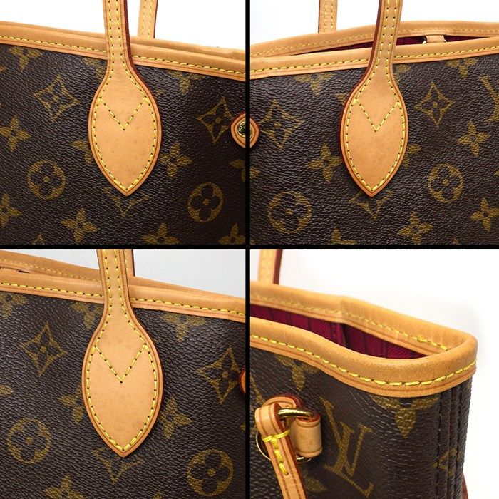 Louis Vuitton Neverfull PM Tote Bag - 2014 Edition in Brown & Fuchsia