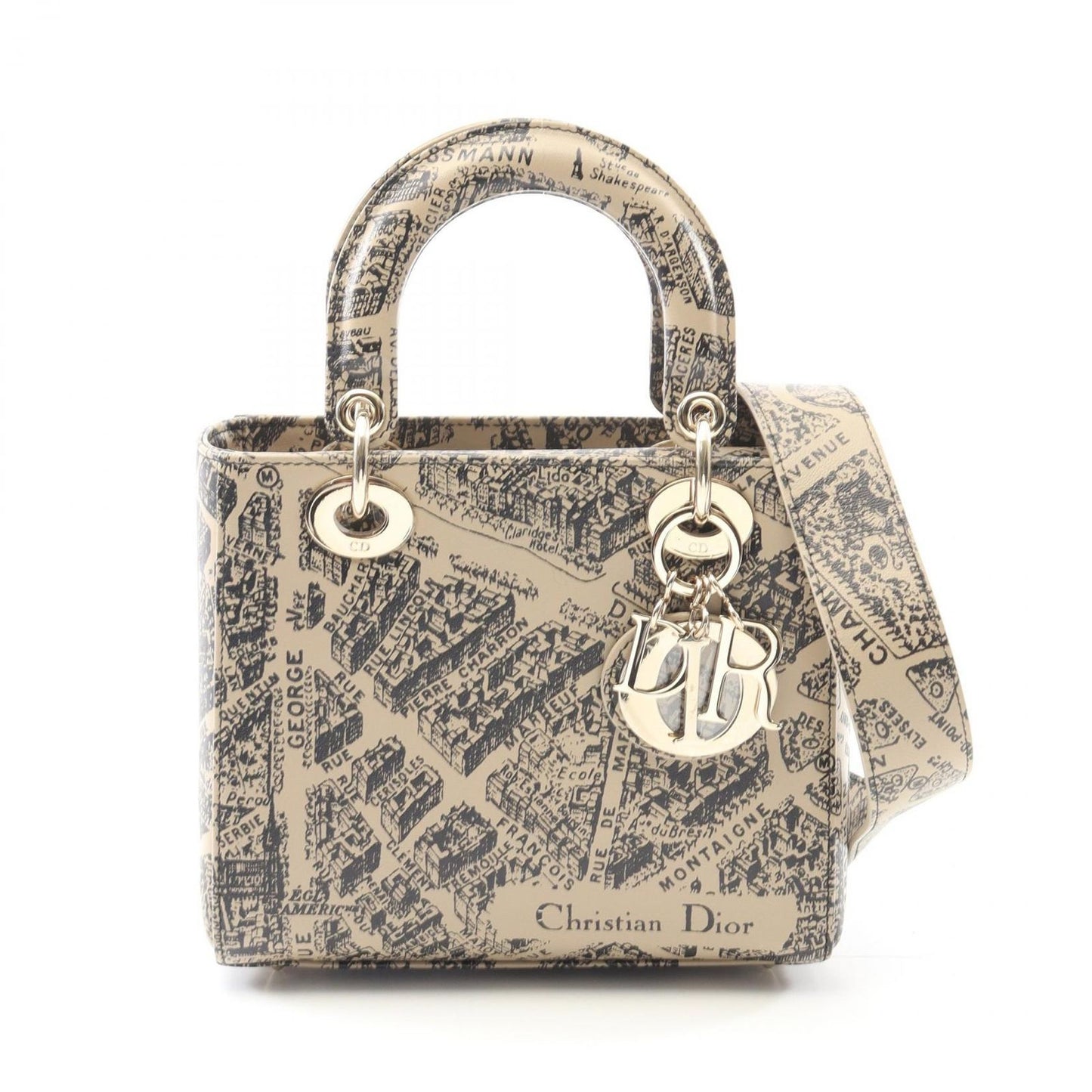 Dior Lady Dior Small Handbag in Greige/Black Leather - Exquisite Craftsmanship