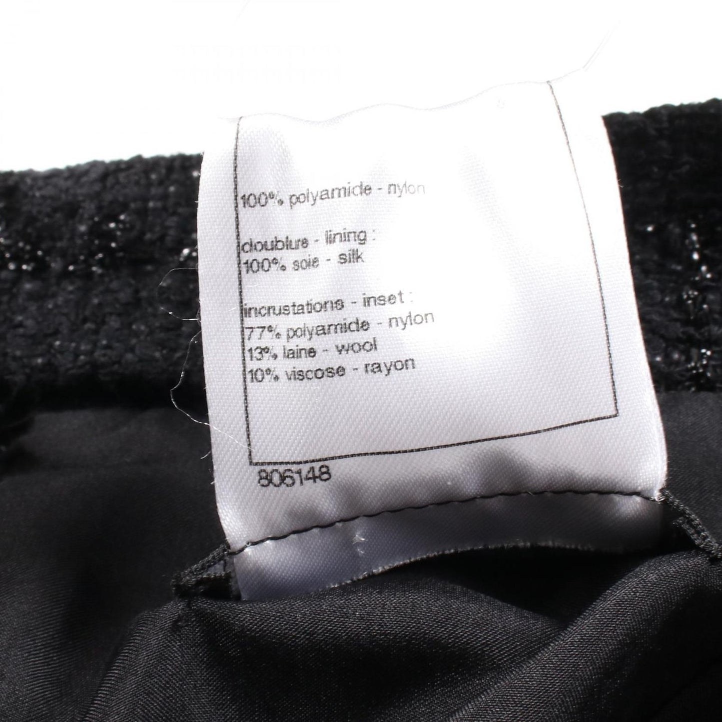 CHANEL Black & Beige Fabric Skirt - Timeless Elegance