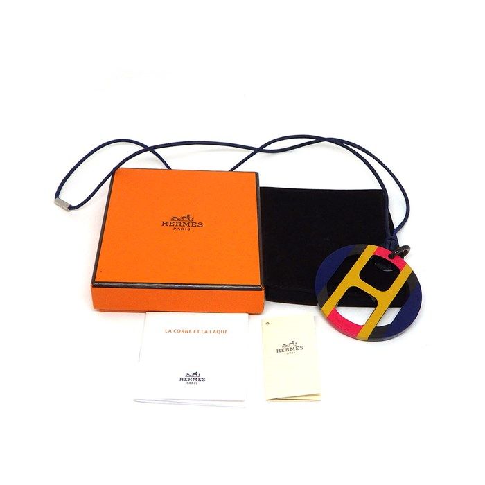 HERMES H Équipe Necklace in Framboise Blue - Exquisite Craftsmanship