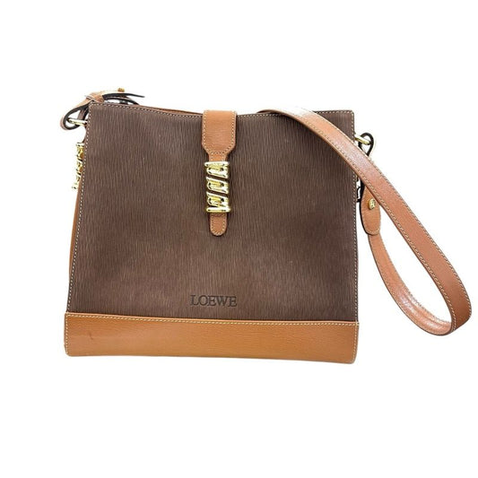 LOEWE Velasquez Shoulder Bag in Brown Leather - Exquisite Craftsmanship