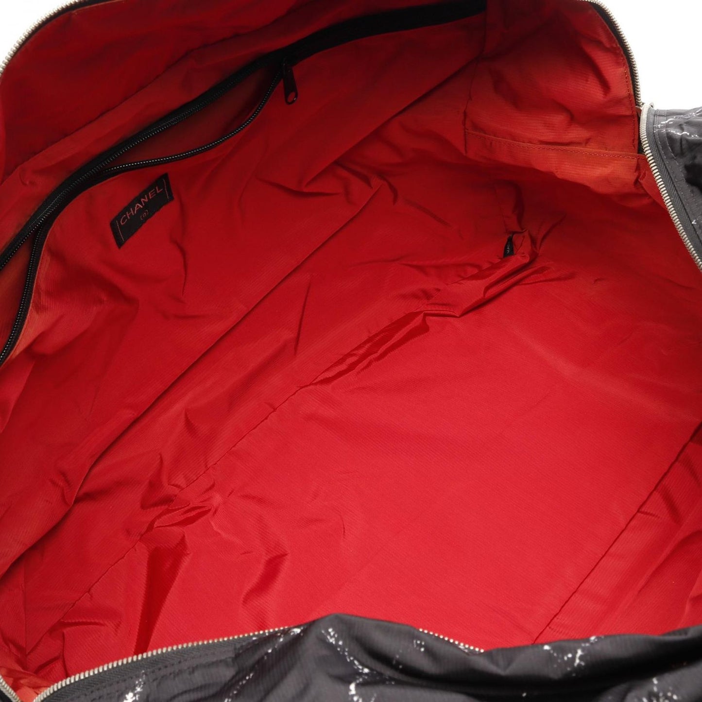 CHANEL Vintage Travel Line Boston Bag - Black Nylon