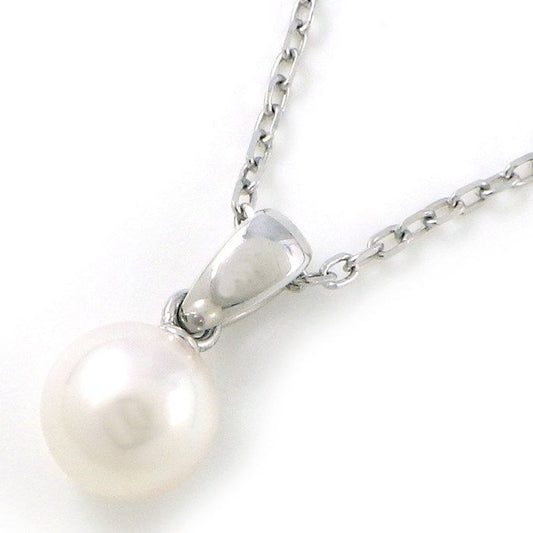 MIKIMOTO 6.5mm Pearl Necklace in K18 White Gold - Exquisite Elegance