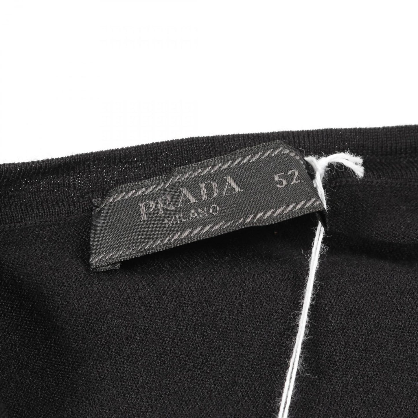 PRADA UMB218 Black Wool Knit - Timeless Elegance for Men