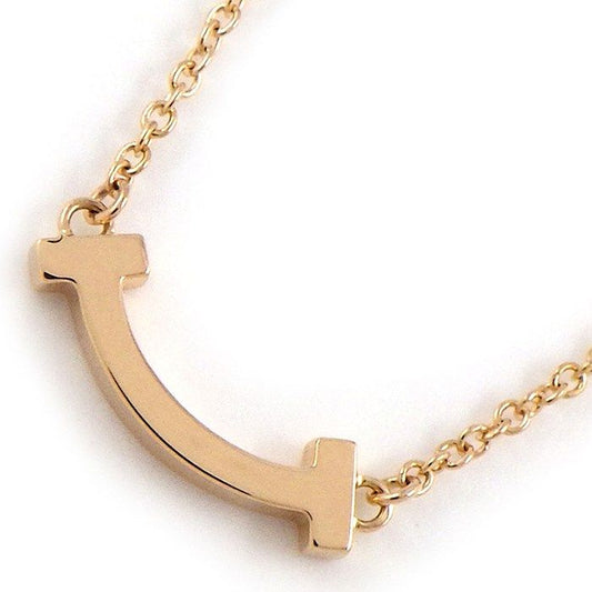Tiffany & Co. T Smile Mini Necklace in K18 Pink Gold