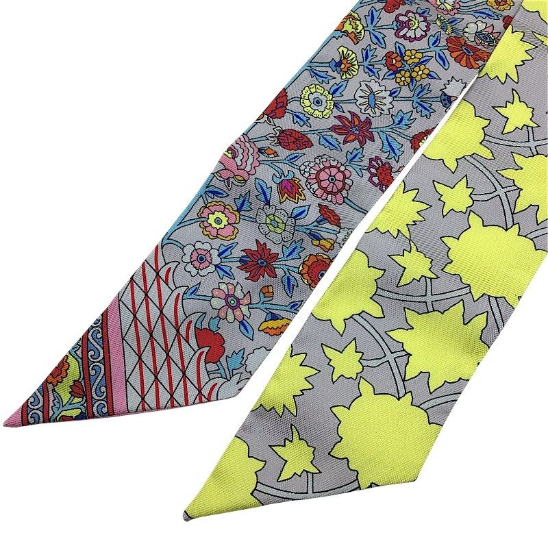 HERMES Twilly Tapis Persans Multicolor Silk Scarf - Exquisite Elegance