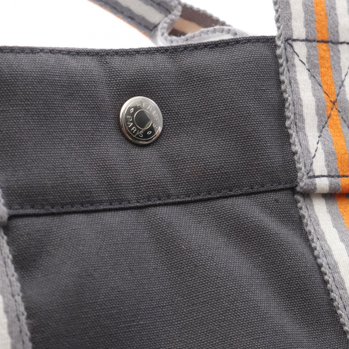 HERMES Foolto MM Tote Bag in Gray Canvas - Timeless Elegance