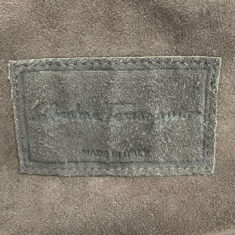 Salvatore Ferragamo Brown Leather Shearling Jacket for Men