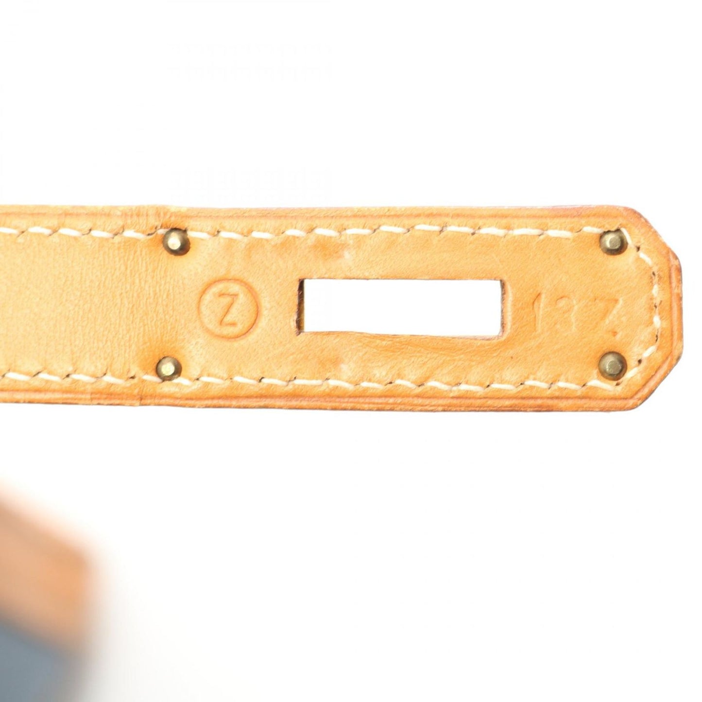 HERMES Kelly 35 Denim Blue & Natural Handbag - Timeless Elegance