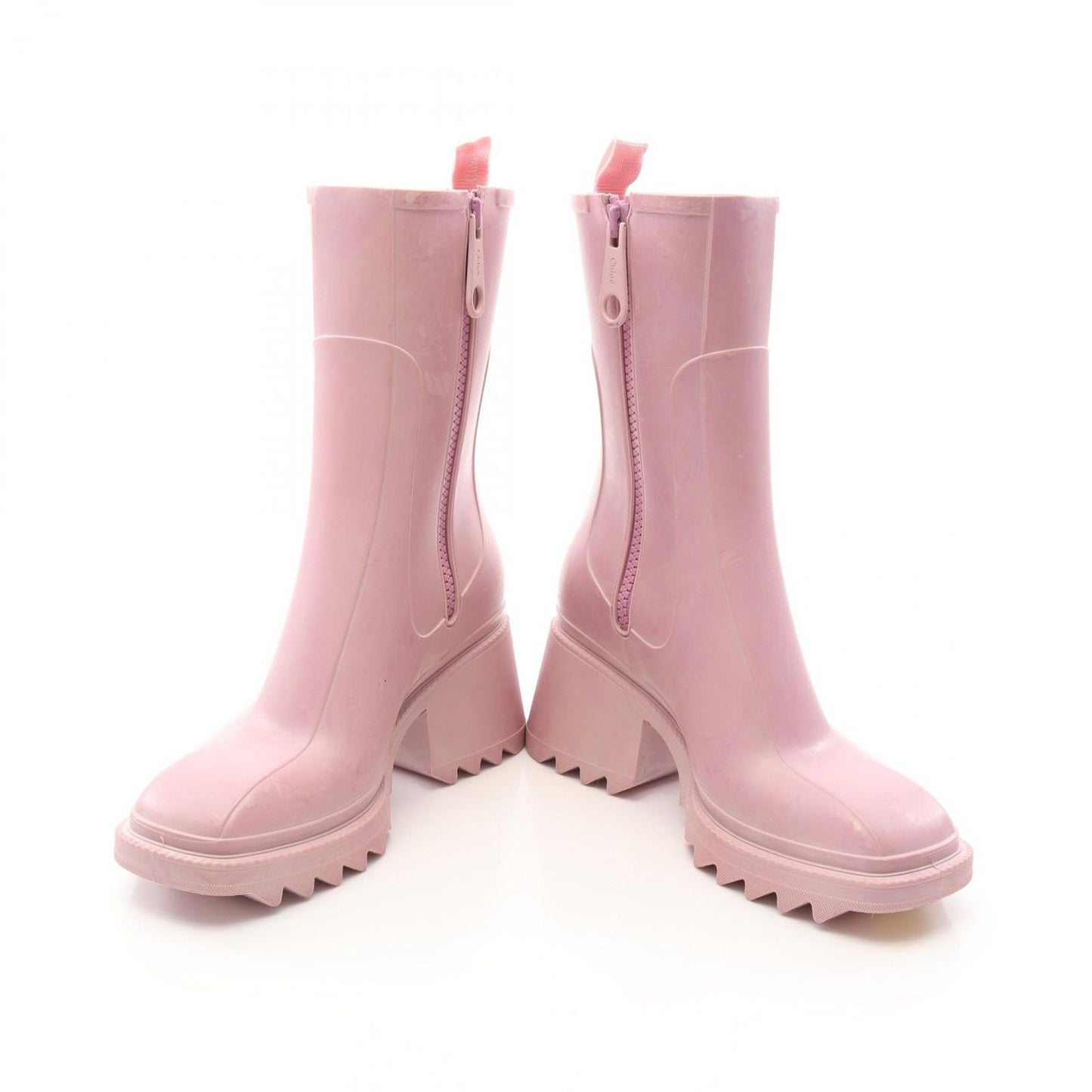 Chloe Betty Pink Rubber Rain Boots - Elegant & Exclusive
