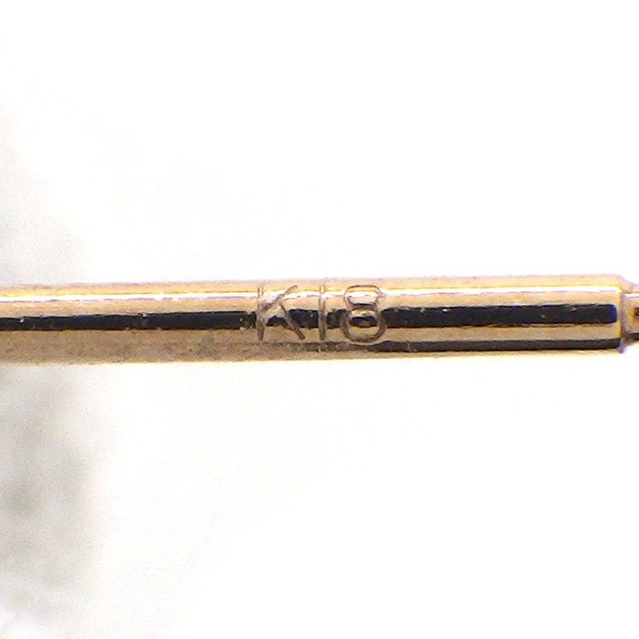 Elegant K18PG Diamond Drop Earrings - 0.11ct & 0.14ct