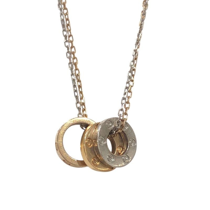 Cartier Love Circle Necklace in K18PG with Diamonds