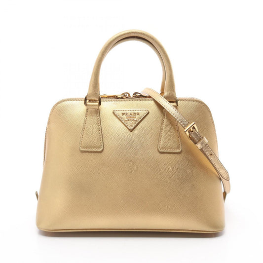 PRADA Saffiano Leather Handbag - Timeless Elegance in Gold