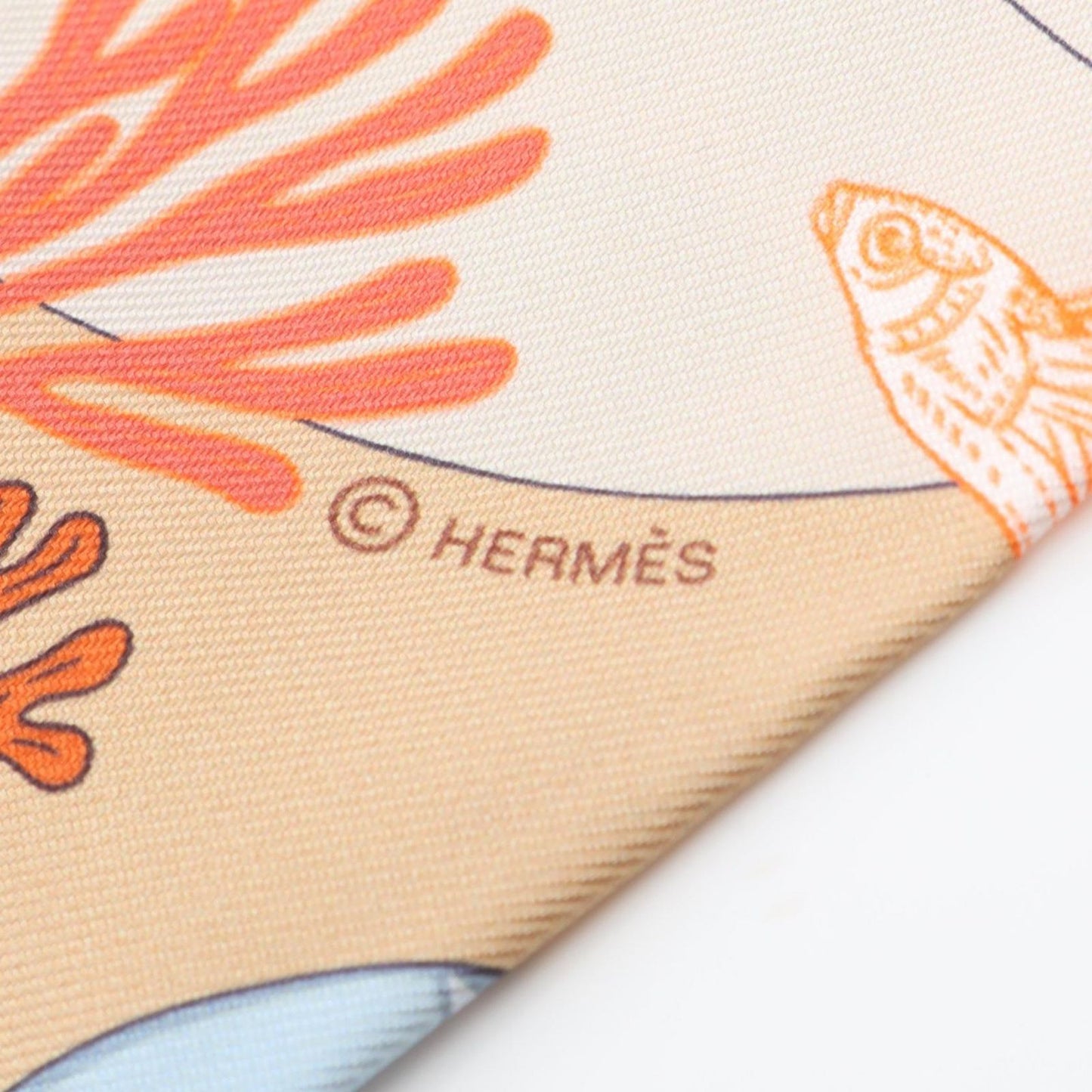 HERMES Precious Paradise Twilly Scarf - Exquisite Silk Accessory