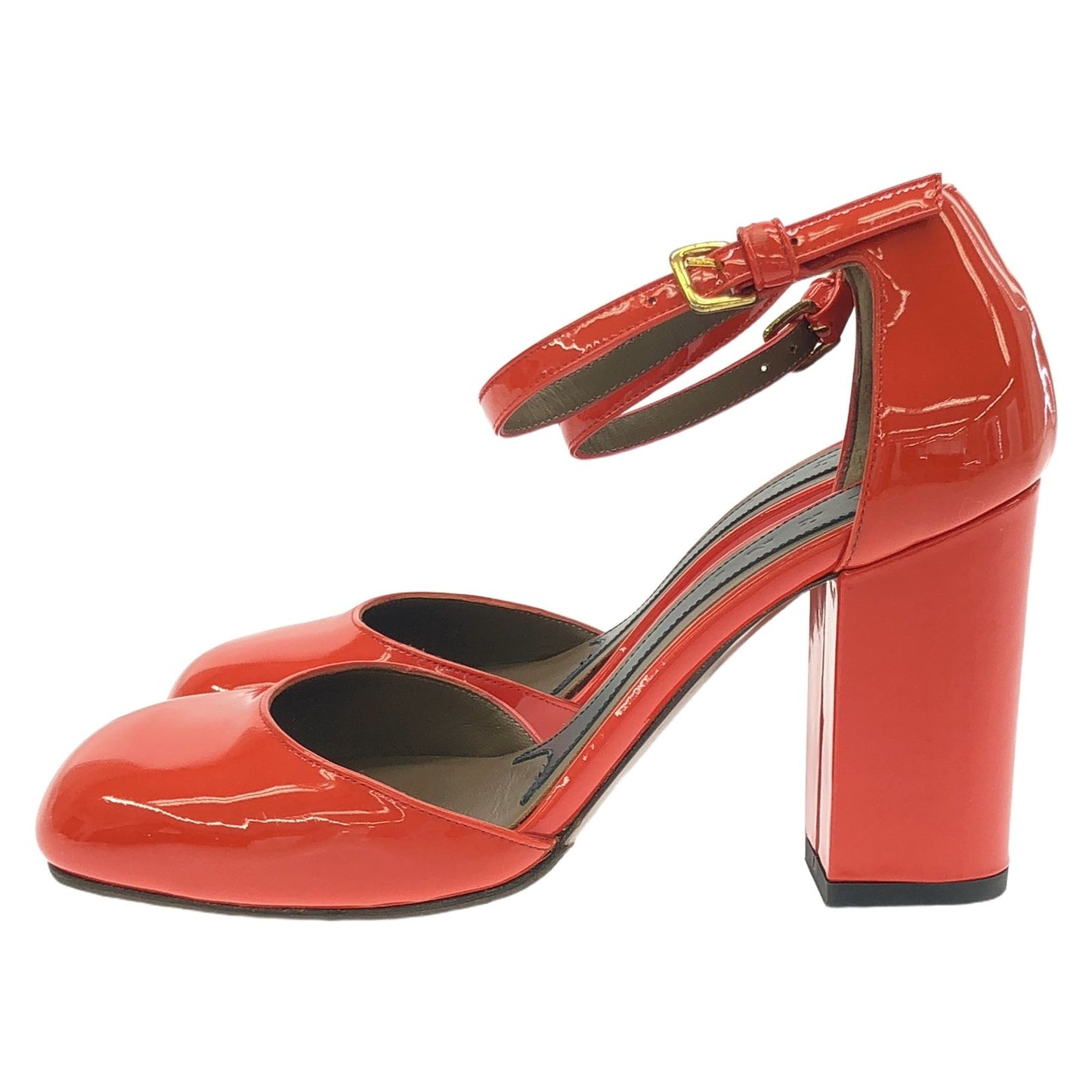 MARNI Orange Patent Leather Pumps - Timeless Elegance