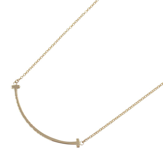 TIFFANY＆CO T Smile Small Necklace in K18PG - Exquisite Elegance