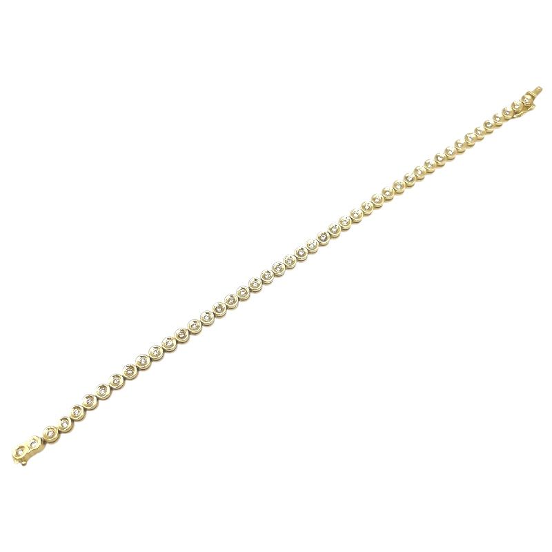 K18 Yellow Gold Diamond Tennis Bracelet - 1.0ct Elegance