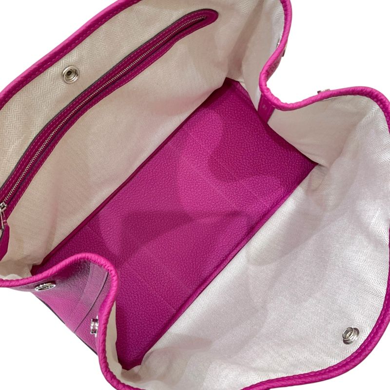 HERMES Garden Party PM Handbag in Rose Purple with Silver Hardware