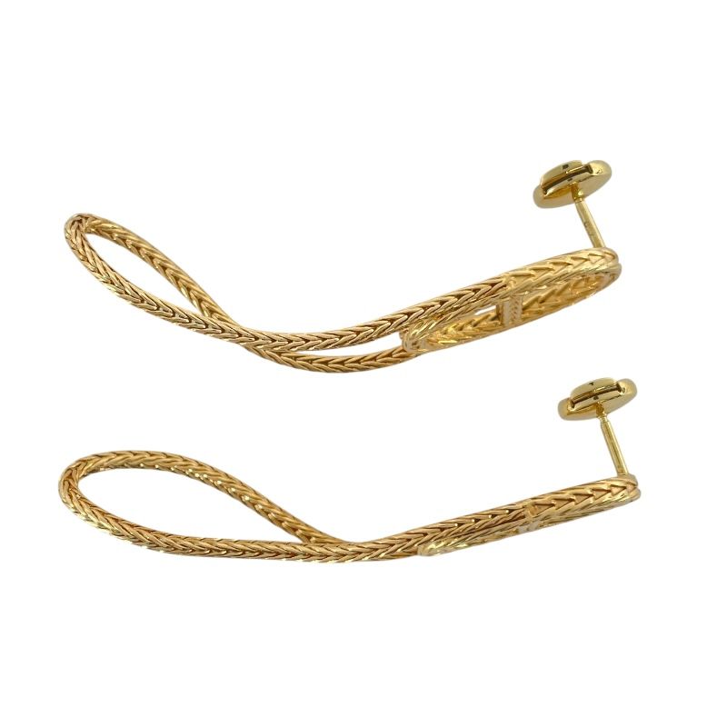 HERMES Chaine d'Ancre Earrings in K18 Pink Gold - Exquisite Luxury