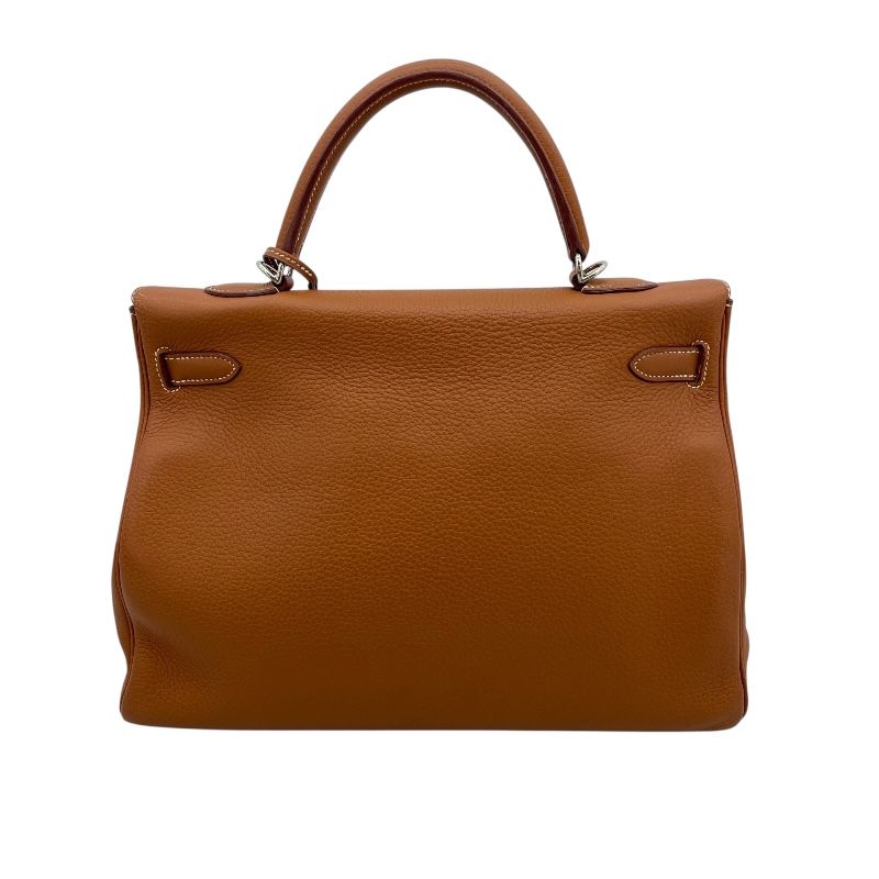 HERMES Birkin 35 Gold Togo Handbag with Silver Hardware