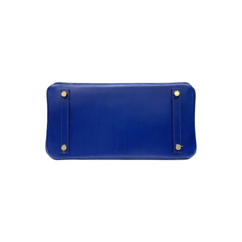 HERMES Birkin 30 Blue Saphir with Gold Hardware - Exquisite Craftsmanship