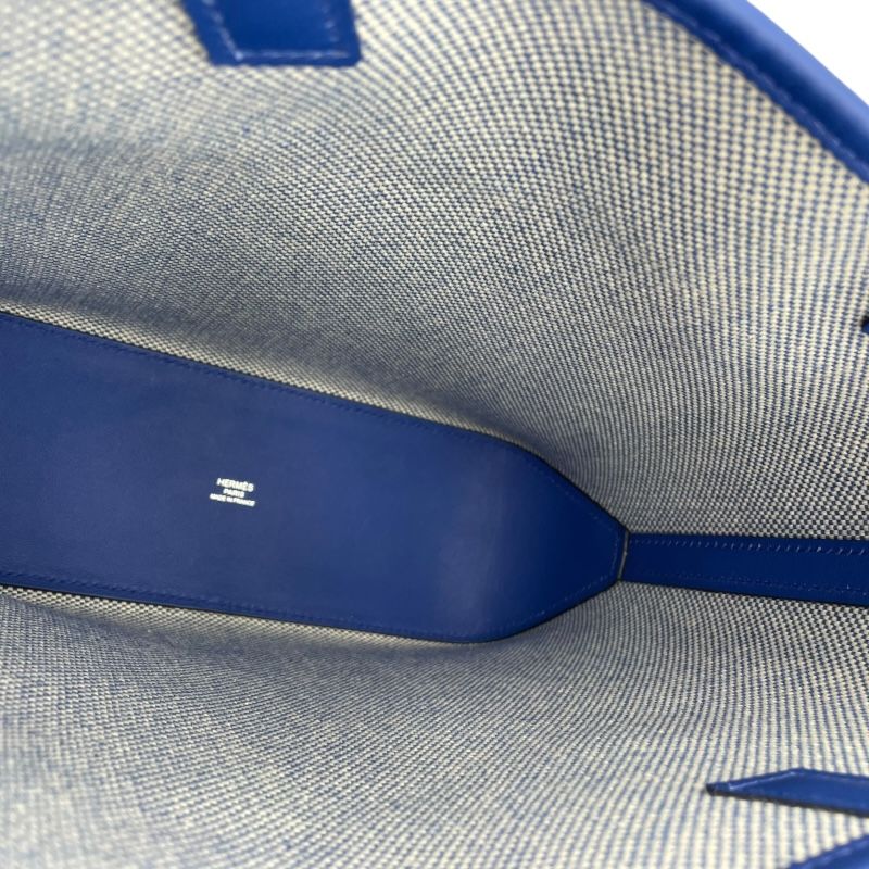 HERMES Ambre PM Ivory/Blue France Shoulder Bag - U Stamp